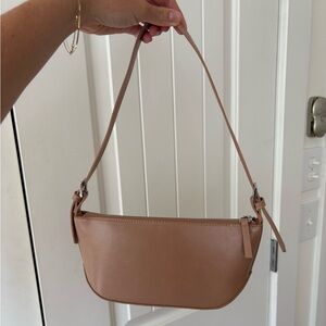 MANGO Shoulder Bag - Tan/Taupe